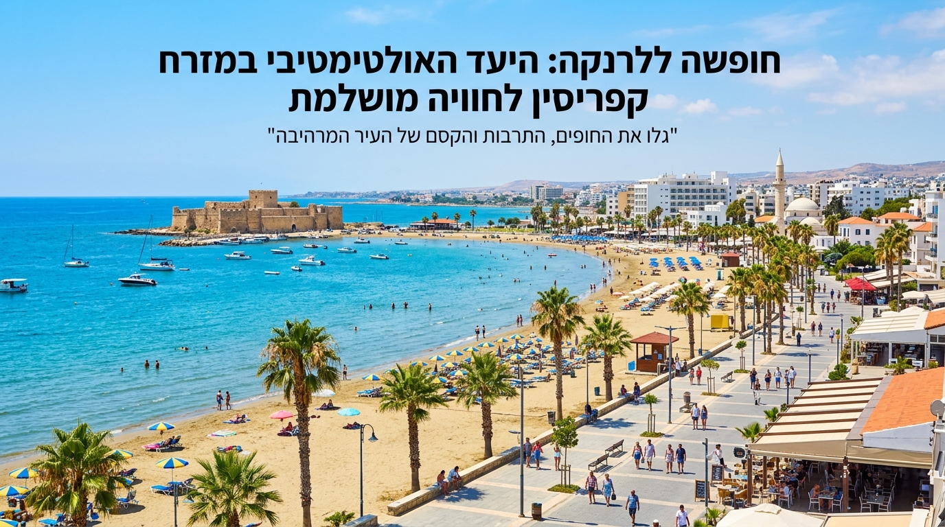 Illustration of חופשה ללרנקה: היעד האולטימטיבי במזרח קפריסין לחוויה מושלמת