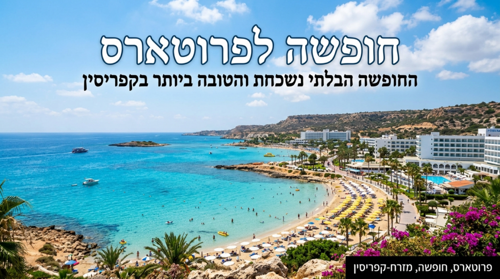 Illustration of חופשה לפרוטארס: החופשה הבלתי נשכחת והטובה ביותר בקפריסין.
